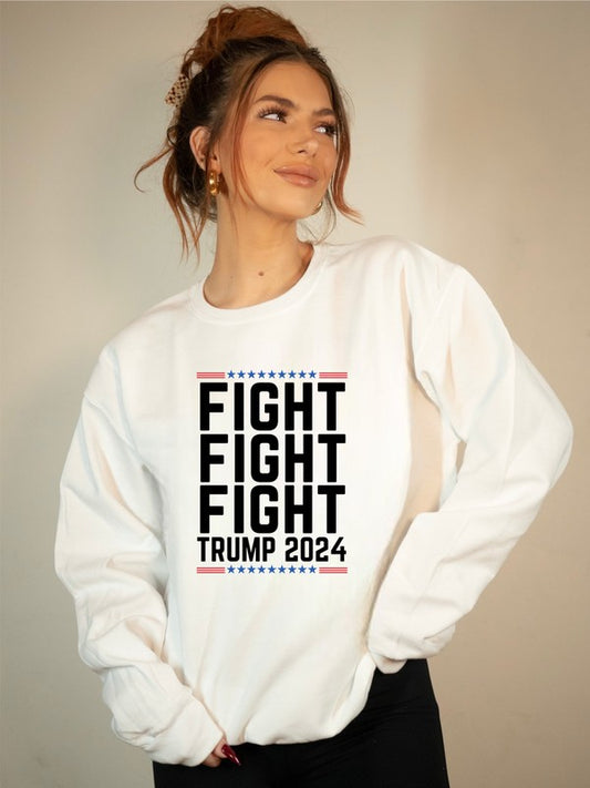 Fight Fight Fight Trump 2024 Graphic Sweatshirt